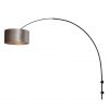 Diepe wandlamp met velours kap-8140ZW