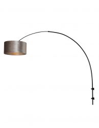 Diepe wandlamp met velours kap-8140ZW