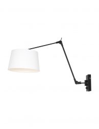 Wandlamp van metaal en linnen-8187ZW