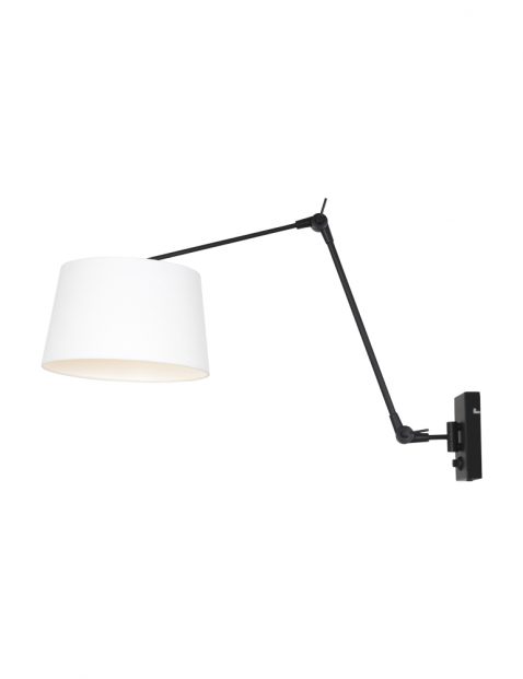 Wandlamp van metaal en linnen-8187ZW