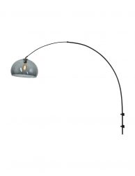Wandlamp met rookglazen bol-8196ZW