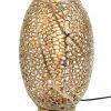 Gouden tafellamp met koraal patroon gaatjes-3236GO