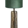 Dressoirlamp met groene kap brons - 8370BR