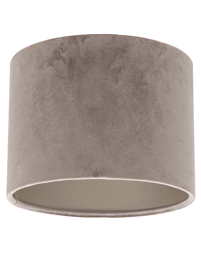 Datum morfine Verwoesting Ronde velvet lampenkap 20 cm Steinhauer Prestige Chic grijs -  Directlampen.nl