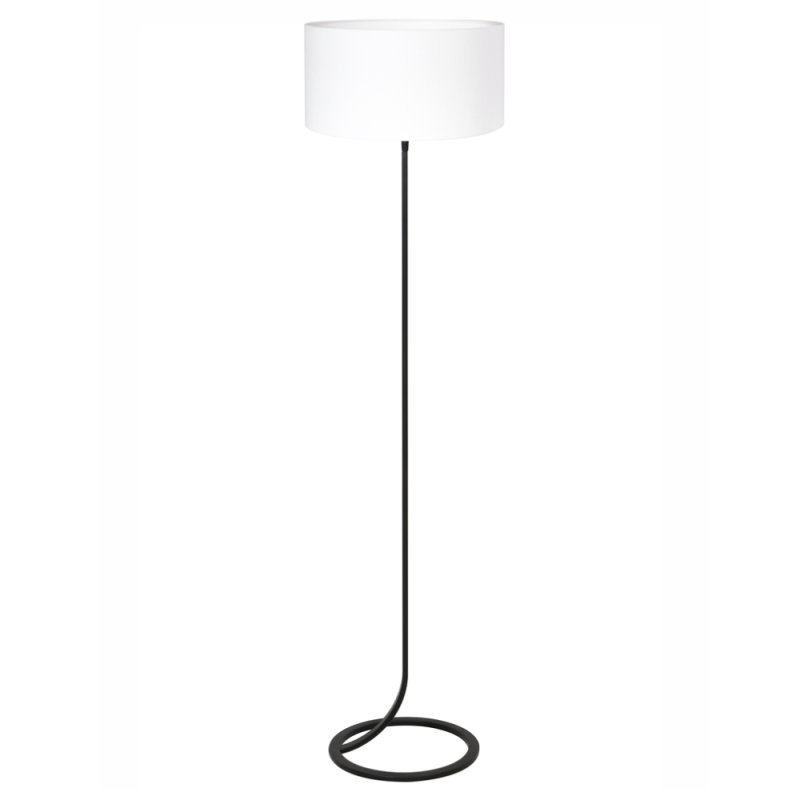 Zwarte vloerlamp met witte kap Light & Living Mavey