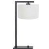 Moderne tafellamp met witte kap wit - 7118ZW