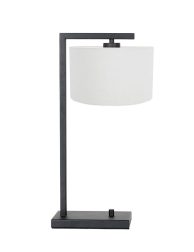 Moderne tafellamp met witte kap wit - 7118ZW