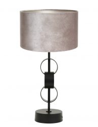Schemerlamp cirkels met grijze kap-8254ZW
