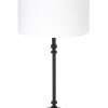 Witte schemerlamp met zwarte voet-8273ZW