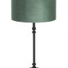 Groene fluwelen schemerlamp op smalle voet-8275ZW