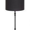 Zwarte dressoir lamp met gouden binnenkant-8276ZW