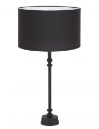 Zwarte dressoir lamp met gouden binnenkant-8276ZW