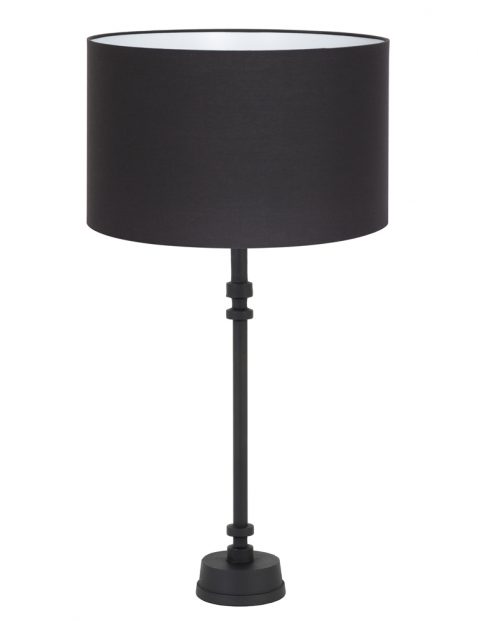 Zwarte dressoir lamp met gouden binnenkant-8276ZW