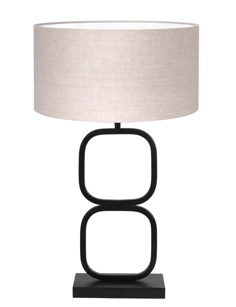 oplichter concept Passief Stijlvolle schemerlamp Light & Living Lutika zwart met beige kap -  Directlampen.nl