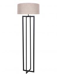 Staande vloerlamp met bruine kap-8286ZW