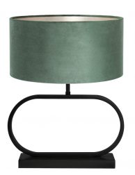 Lampenvoet met groene velvet kap-8316ZW