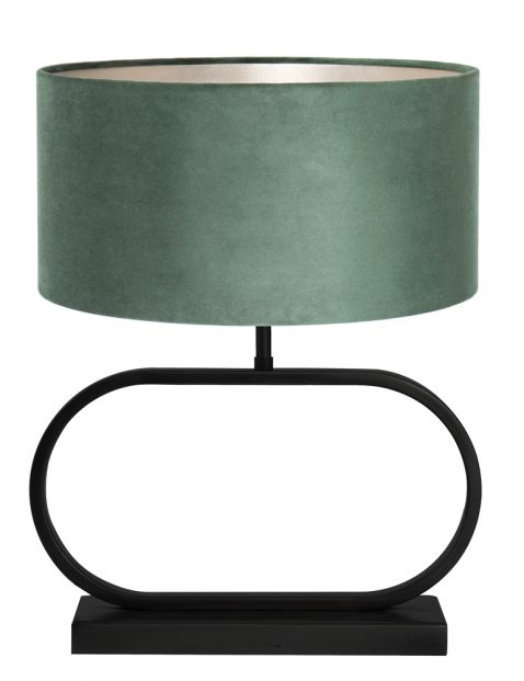 Lampenvoet met groene velvet kap-8316ZW