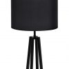 Zwarte tafellamp met lampenkap-8320ZW