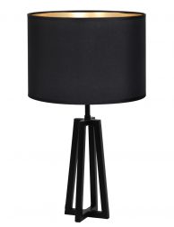 Zwarte tafellamp met lampenkap-8320ZW