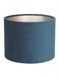 Blauwe velours lampenkap 20 cm-K3084ZS