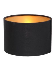 Kleine lampenkap 13 cm Steinhauer zwart met gouden binnenzijde-K3333SS