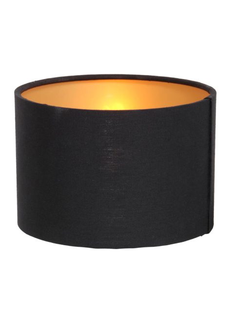 Kleine lampenkap 13 cm Steinhauer zwart met gouden binnenzijde-K3333SS