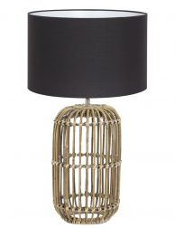 Landelijke schemerlamp met zwarte kap-7027B