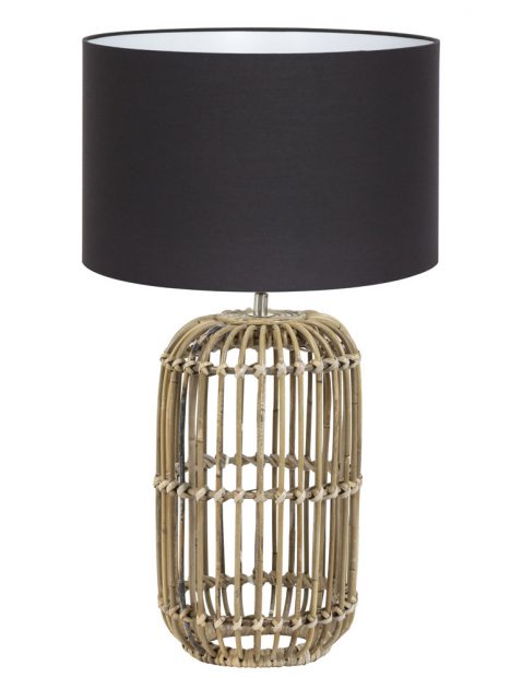 Landelijke schemerlamp met zwarte kap-7027B