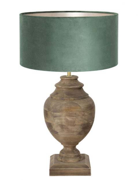 Vaaslamp met velvet groene kap-7074B