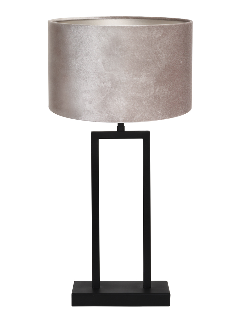 gazon Vriendin Bevatten Moderne tafellamp met zilveren kap Light & Living Shiva zwart -  Directlampen.nl