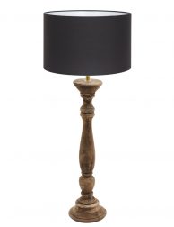 Houten voet met zwarte kap-8357BE