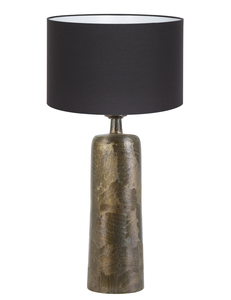 Scheur natuurlijk Schurend Vensterbank lamp met zwarte kap Light & Living Papey brons - Directlampen.nl