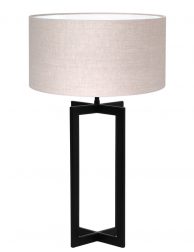 Tafellamp met landelijke bruine kap-8453ZW