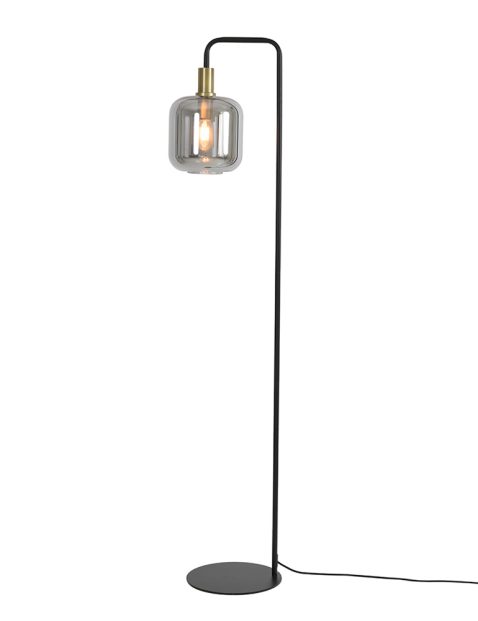 Gebogen smoke glas vloerlamp-3250ZW