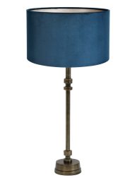 Goud met blauwe schemerlamp-8393BR