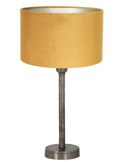 Stalen voet met okergele kap-8411ST