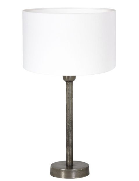 Ronde witte kap op stalen voet-8412ST