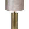 Gouden schemerlamp met zilveren kap-8416BR