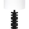 Schemerlamp schijf met witte linnen kap-8438ZW
