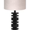 Schemerlamp schijf met beige linnen kap-8439ZW