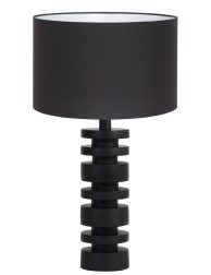 Schijven tafellamp met zwarte kap-8441ZW