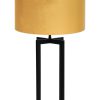 Stoere tafellamp met okergele kap-8451ZW