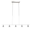 Stalen LED hanglamp met 5 kapjes-3066ST