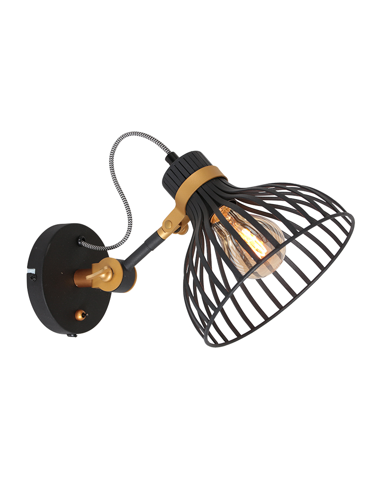 Draad wandlamp met schakelaar-3088ZW