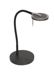 Moderne bureaulamp met mat glas zwart - 3374ZW