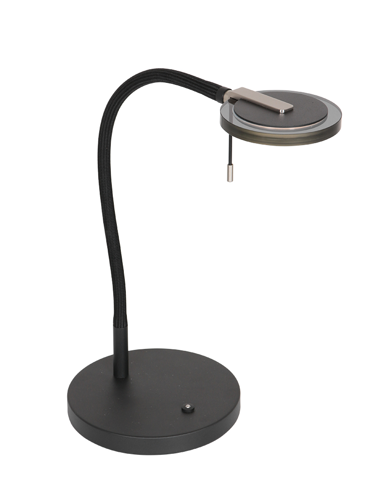 Moderne bureaulamp met mat glas zwart - 3374ZW