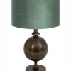 Tafellamp met groene kap-7001BR