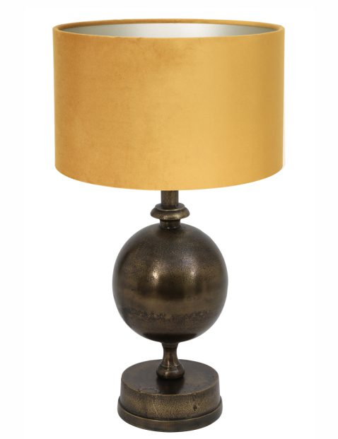 Tafellamp met okergele kap-7004BR