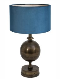 Tafellamp met velvet kap-7007BR