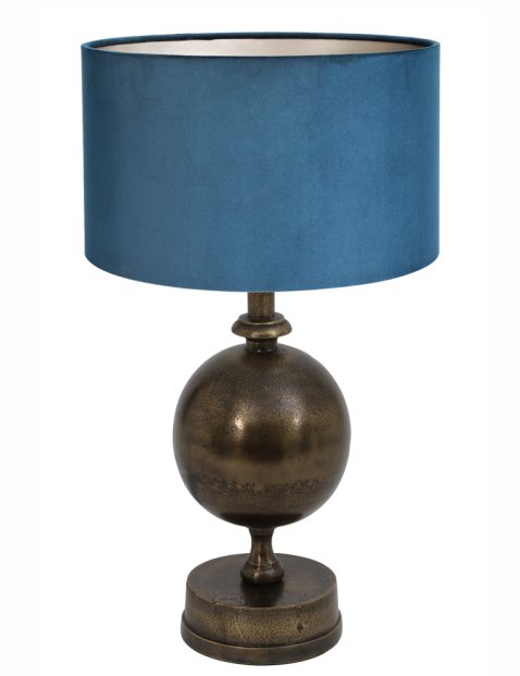 Tafellamp met velvet kap-7007BR